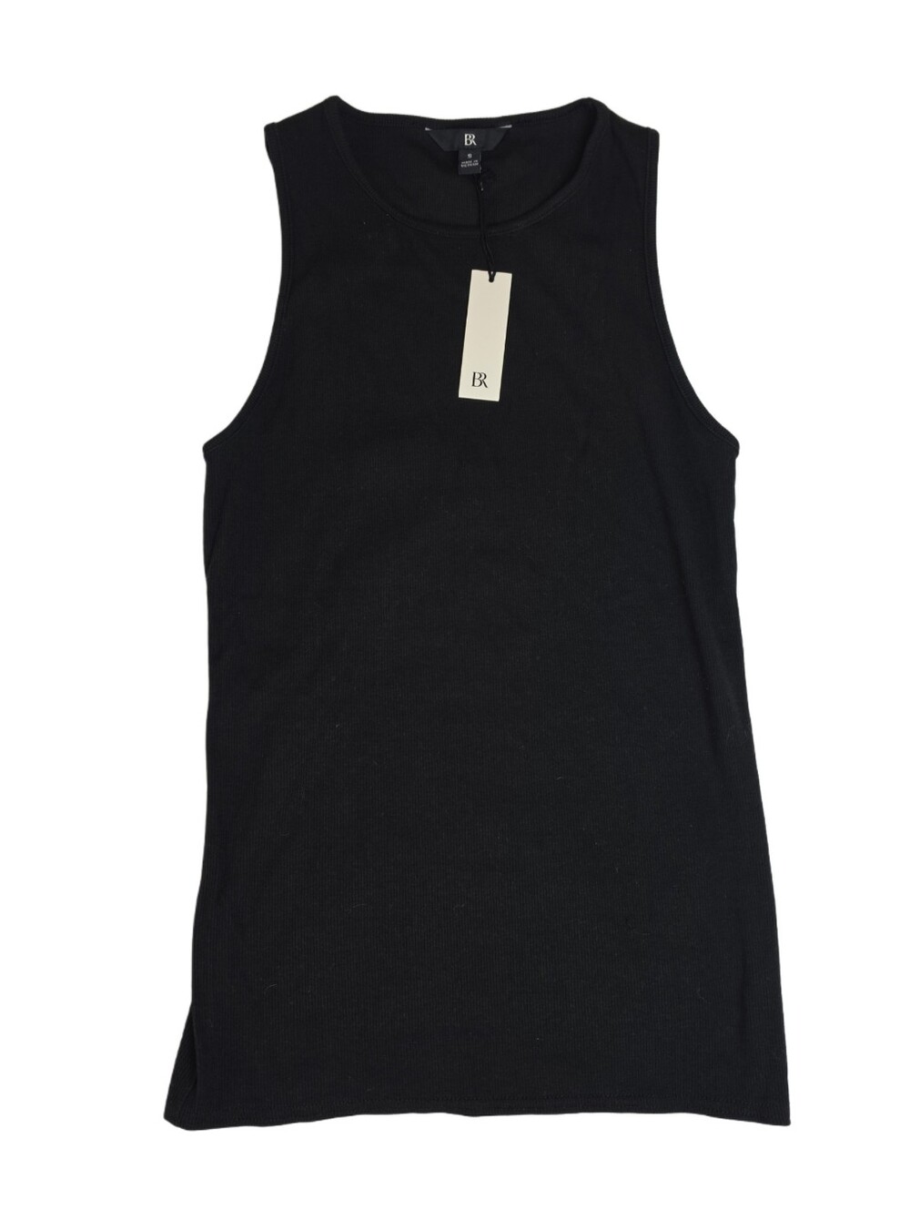 NWT. BANANA REPUBLIC Ribbed Cutaway Tank In Black - Picture 5 of 12